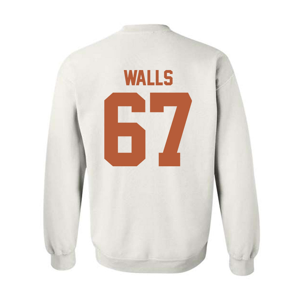 Texas - NCAA Baseball : Brody Walls - Sports Shersey Crewneck Sweatshirt-1