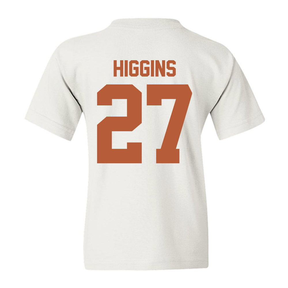 Texas - NCAA Baseball : Cal Higgins - Sports Shersey Youth T-Shirt-1