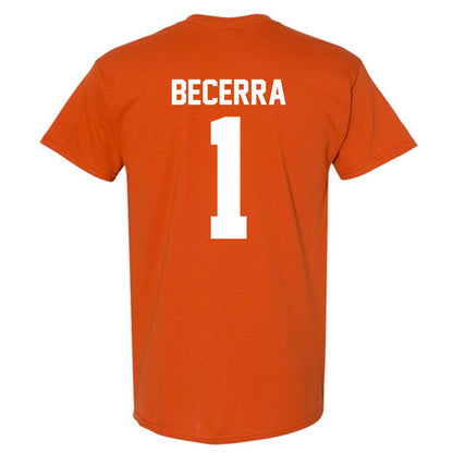 Texas - NCAA Baseball : Temo Becerra - Sports Shersey T-Shirt-1