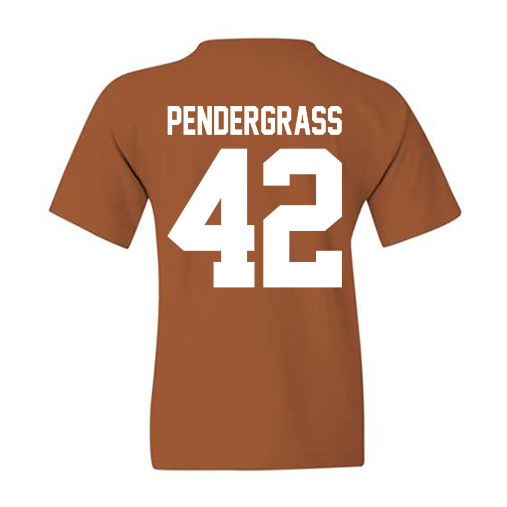 Texas - NCAA Baseball : Dariyan Pendergrass - Sports Shersey Youth T-Shirt-1