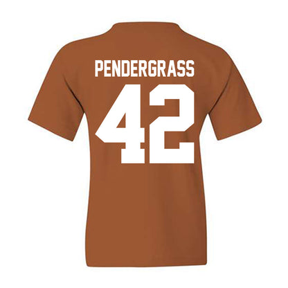 Texas - NCAA Baseball : Dariyan Pendergrass - Sports Shersey Youth T-Shirt-1