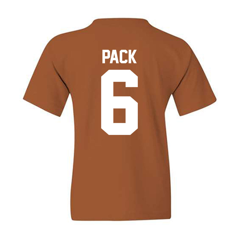Texas - NCAA Baseball : Anthony Pack - Sports Shersey Youth T-Shirt-1
