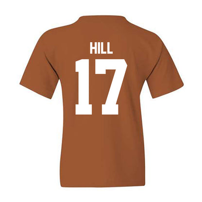 Texas - NCAA Baseball : Will Hill - Sports Shersey Youth T-Shirt-1