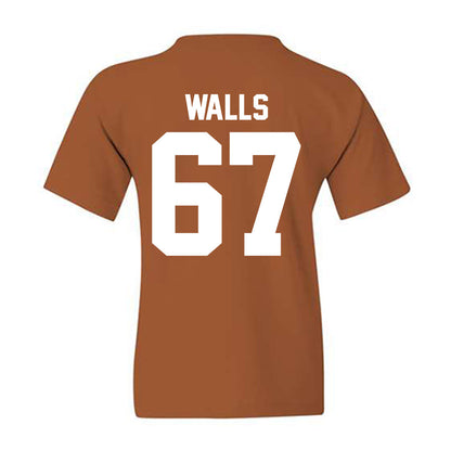Texas - NCAA Baseball : Brody Walls - Sports Shersey Youth T-Shirt-1