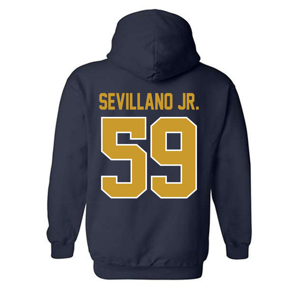 Notre Dame - NCAA Football : Sean Sevillano Jr. - Classic Shersey Hooded Sweatshirt-1