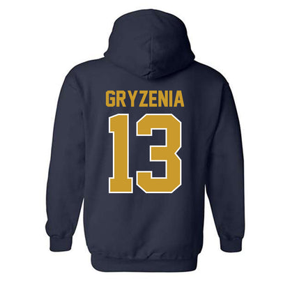Notre Dame - NCAA Men's Lacrosse : Andrew Gryzenia - Classic Shersey Hooded Sweatshirt-1