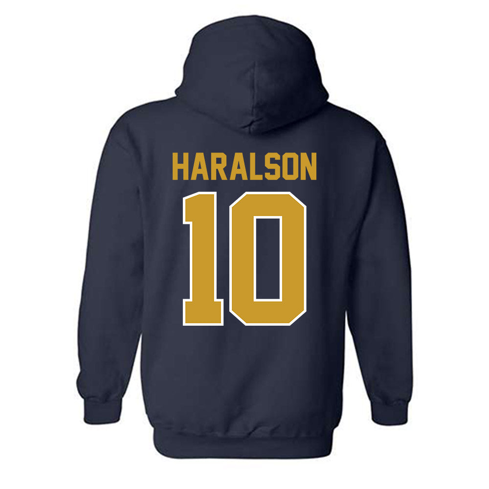 Notre Dame - NCAA Men's Basketball : Jalen Haralson - Classic Shersey Hooded Sweatshirt-1