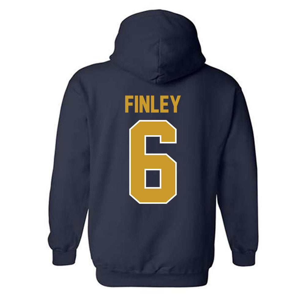 Notre Dame - NCAA Men's Lacrosse : Fisher Finley - Classic Shersey Hooded Sweatshirt-1
