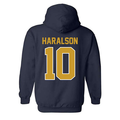 Notre Dame - NCAA Men's Basketball : Jalen Haralson - Classic Shersey Hooded Sweatshirt-1
