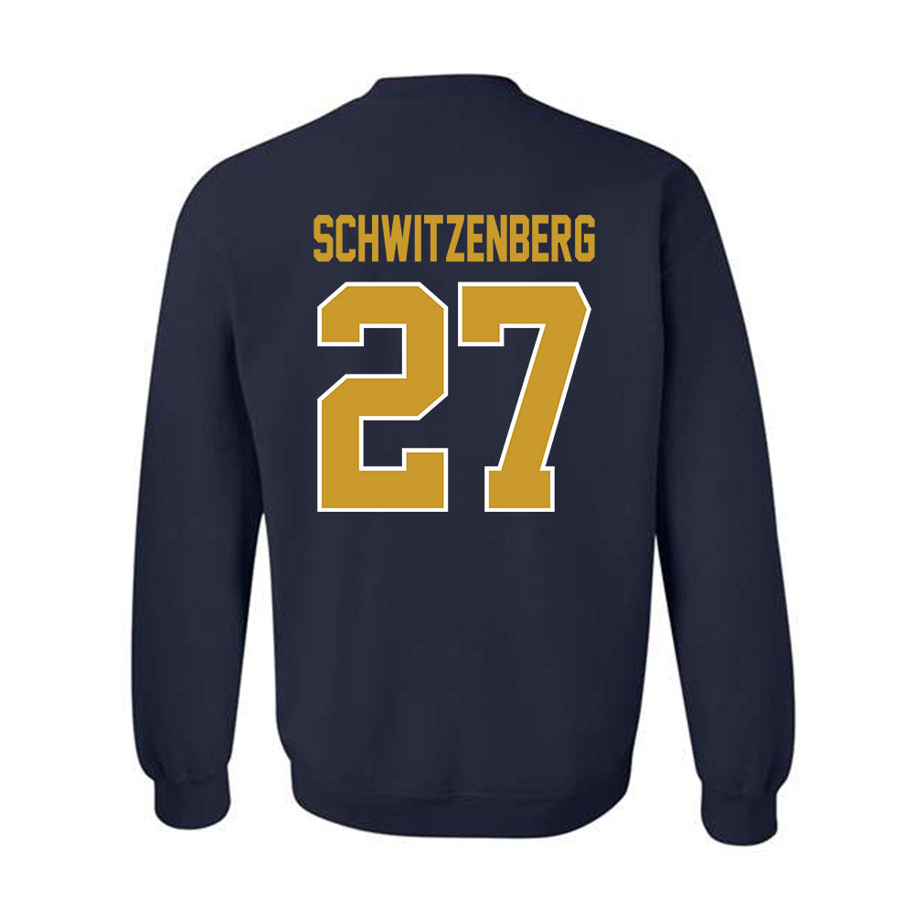 Notre Dame - NCAA Men's Lacrosse : Nate Schwitzenberg - Classic Shersey Crewneck Sweatshirt-1