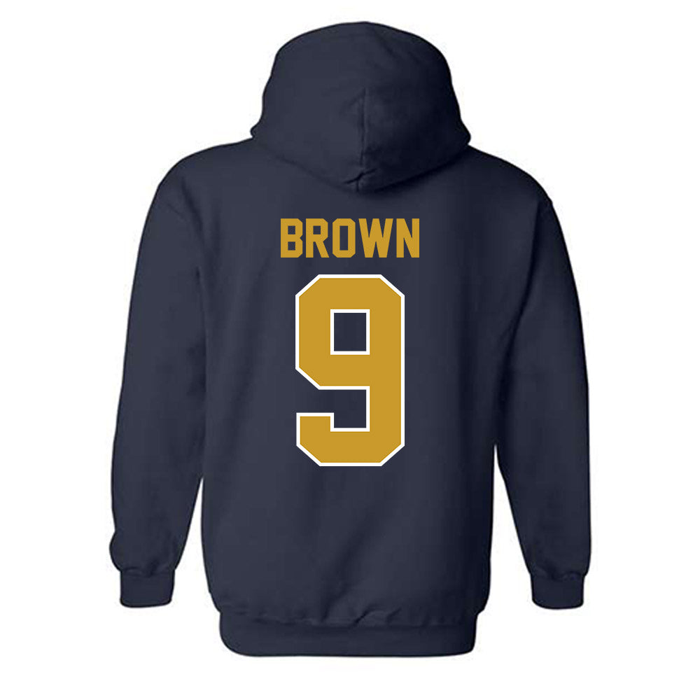 Notre Dame - NCAA Men's Ice Hockey : Cole Brown - Classic Shersey Hooded Sweatshirt-1