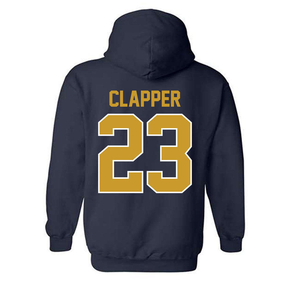 Notre Dame - NCAA Football : Jakobe Clapper - Classic Shersey Hooded Sweatshirt-1