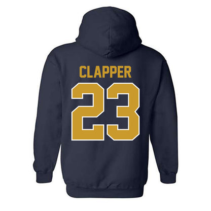 Notre Dame - NCAA Football : Jakobe Clapper - Classic Shersey Hooded Sweatshirt-1