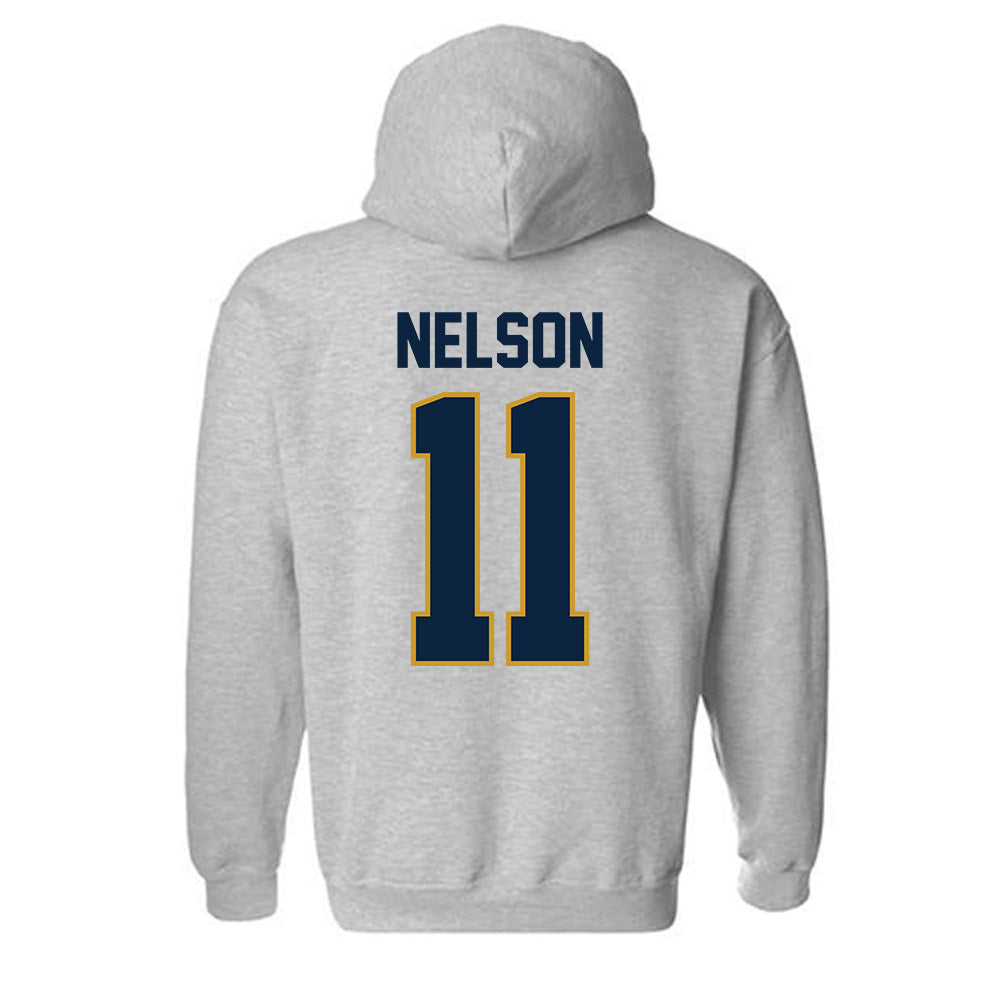 Notre Dame - NCAA Men's Ice Hockey : Danny Nelson - Classic Shersey Hooded Sweatshirt-1