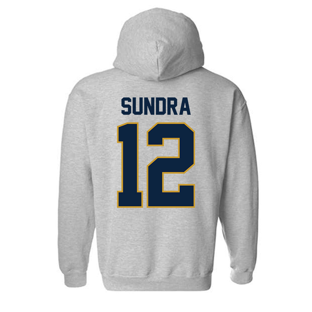 Notre Dame - NCAA Men's Basketball : Garrett Sundra - Classic Shersey Hooded Sweatshirt-3
