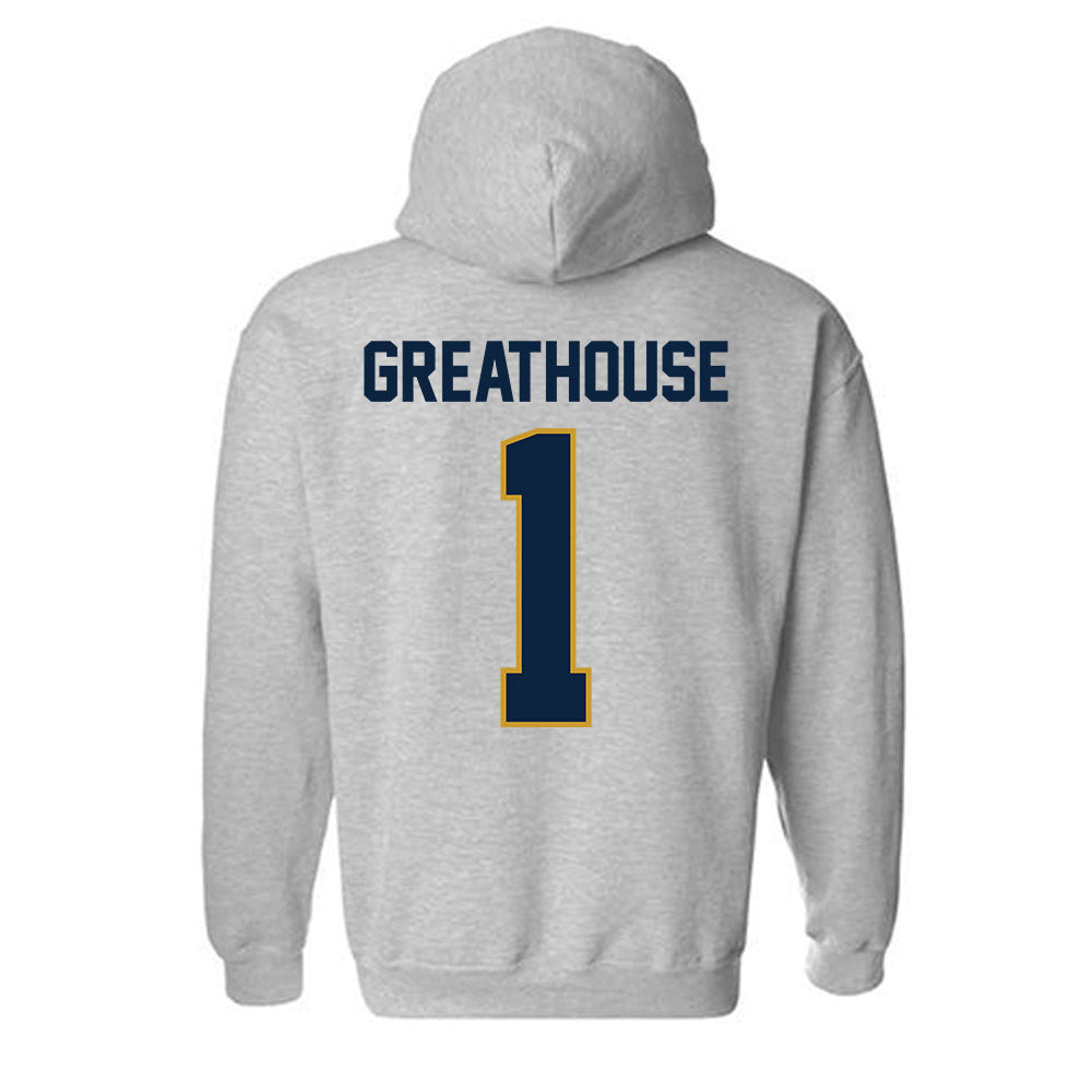 Notre Dame - NCAA Football : Jaden Greathouse - Classic Shersey Hooded Sweatshirt-3