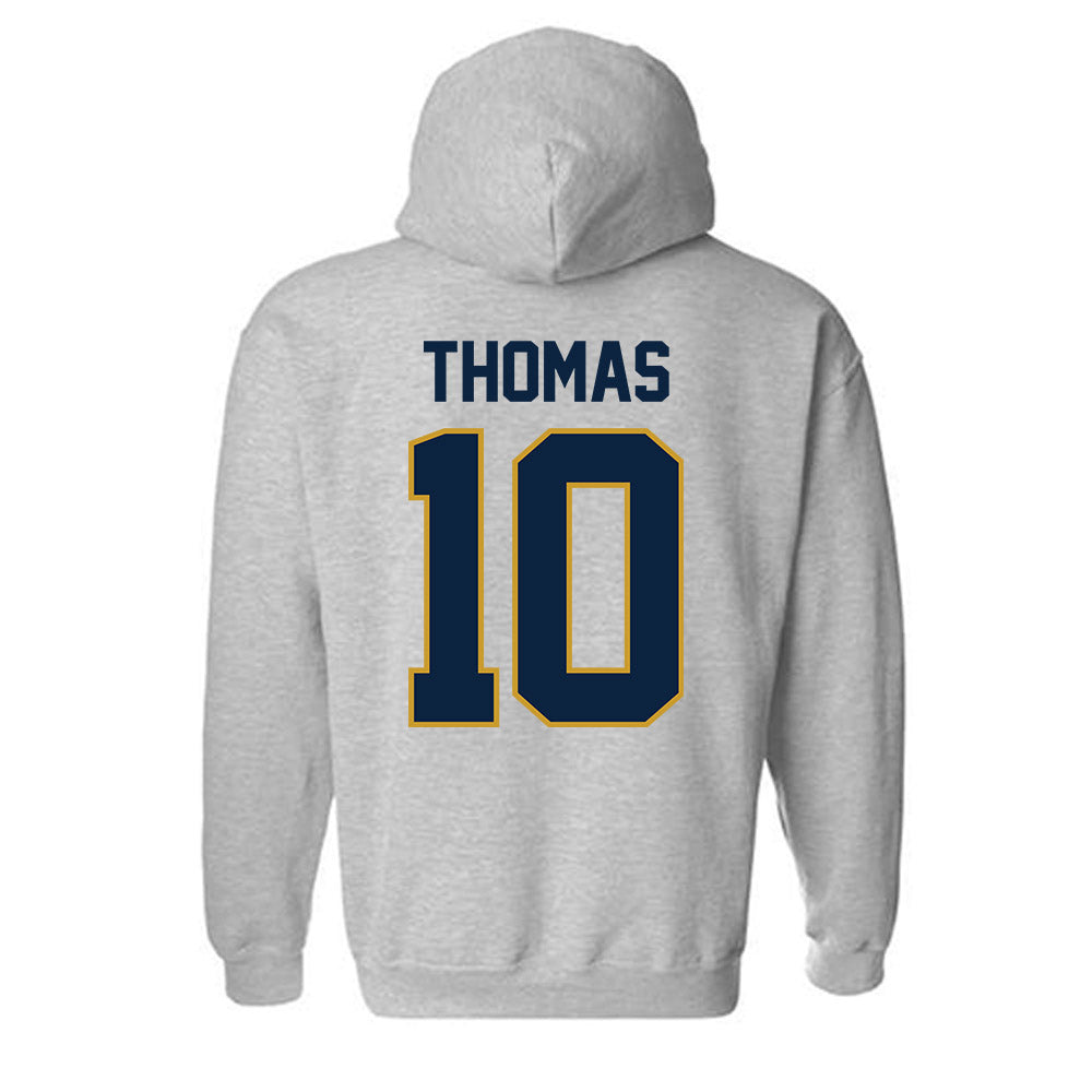 Notre Dame - NCAA Football : Loghan Thomas - Classic Shersey Hooded Sweatshirt-3