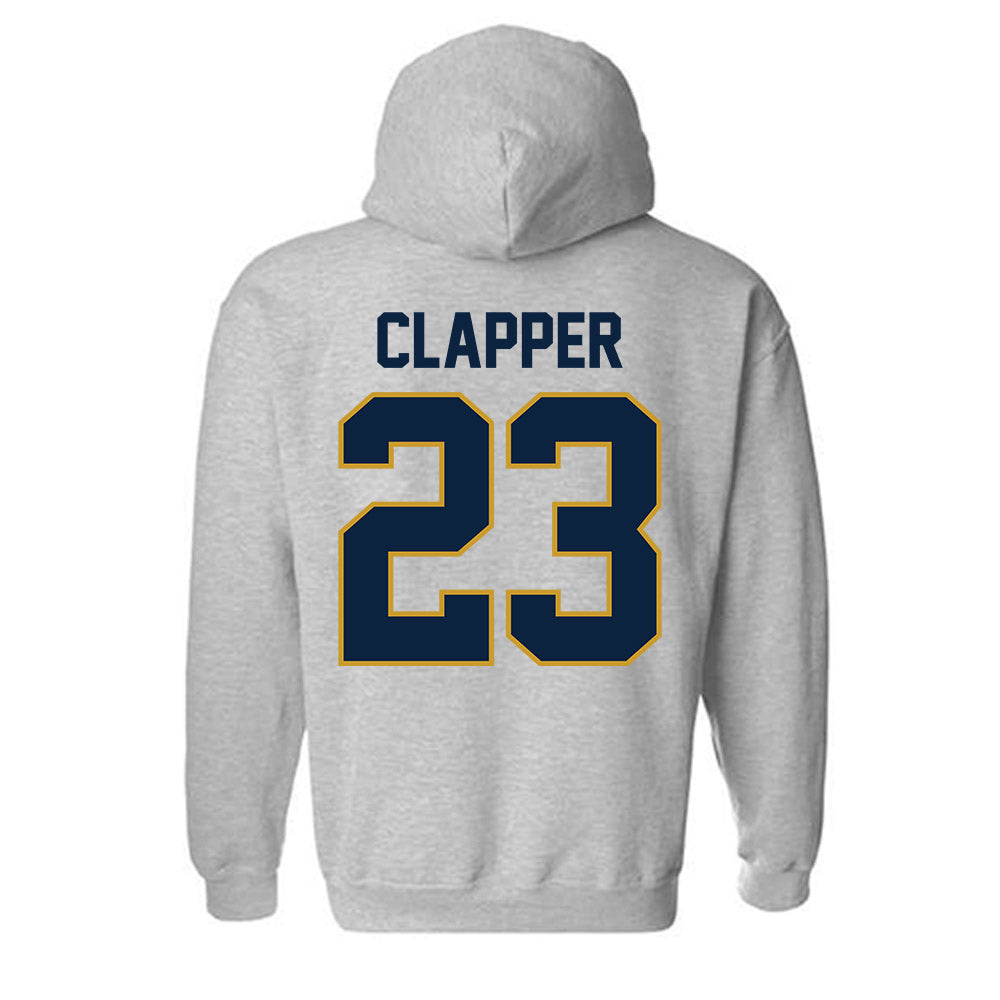 Notre Dame - NCAA Football : Jakobe Clapper - Classic Shersey Hooded Sweatshirt-2