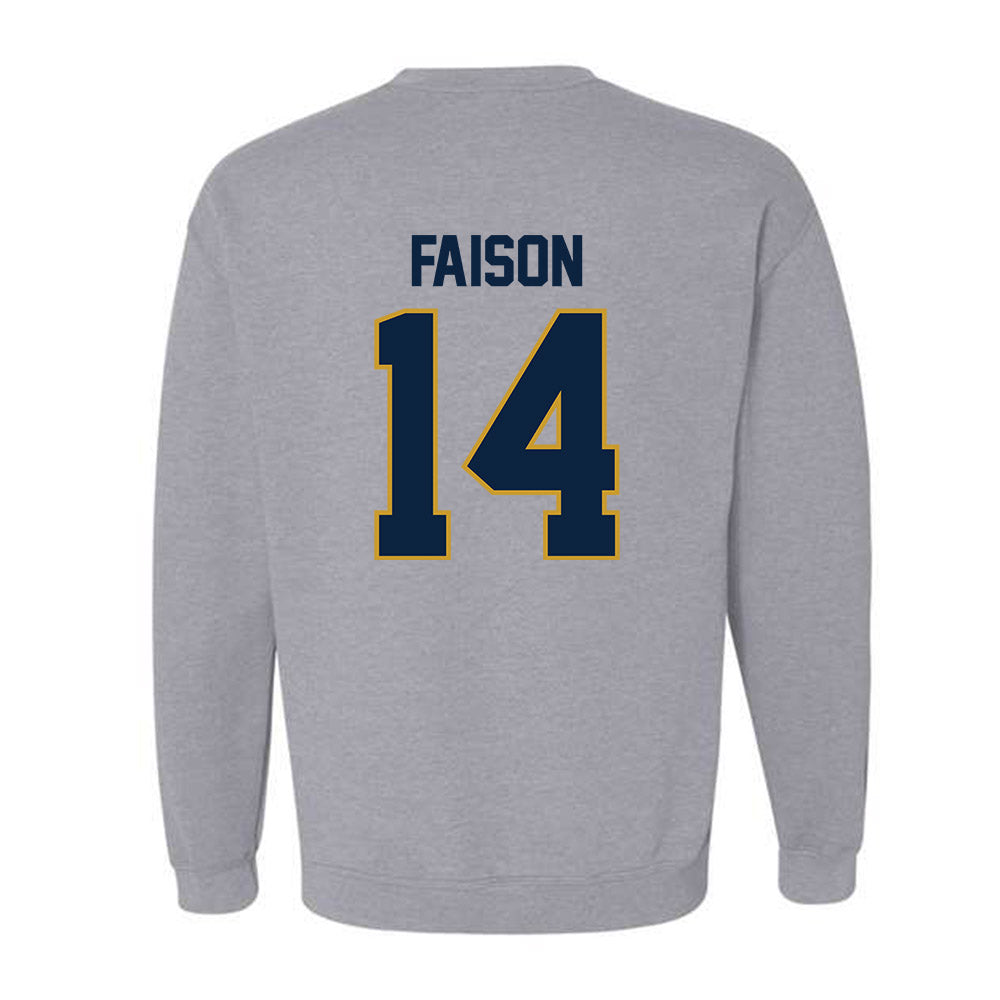 Notre Dame - NCAA Men's Lacrosse : Jordan Faison - Classic Shersey Crewneck Sweatshirt-1