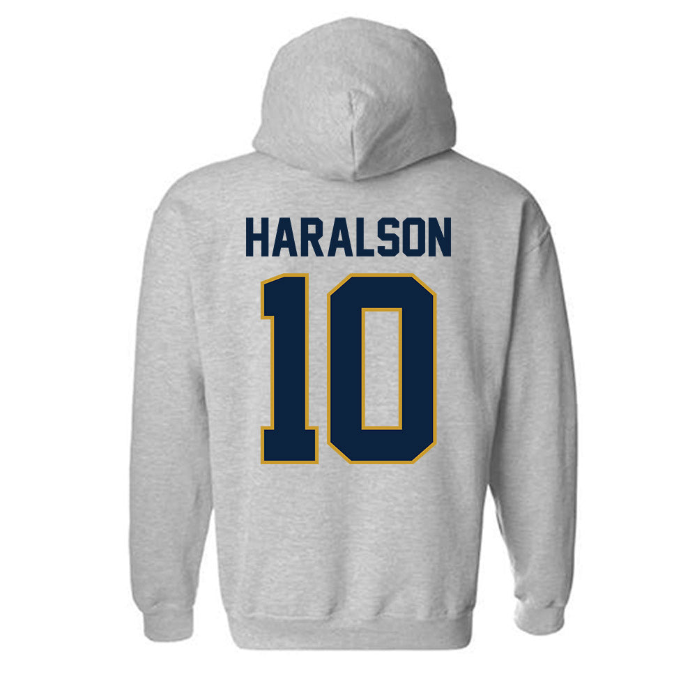 Notre Dame - NCAA Men's Basketball : Jalen Haralson - Classic Shersey Hooded Sweatshirt-2