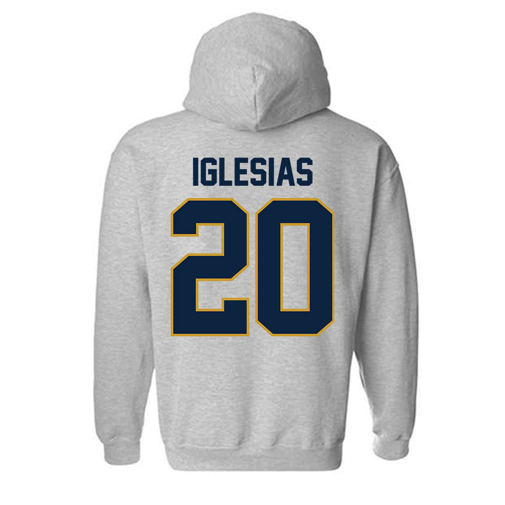 Notre Dame - NCAA Men's Lacrosse : Miguel Iglesias - Classic Shersey Hooded Sweatshirt-3