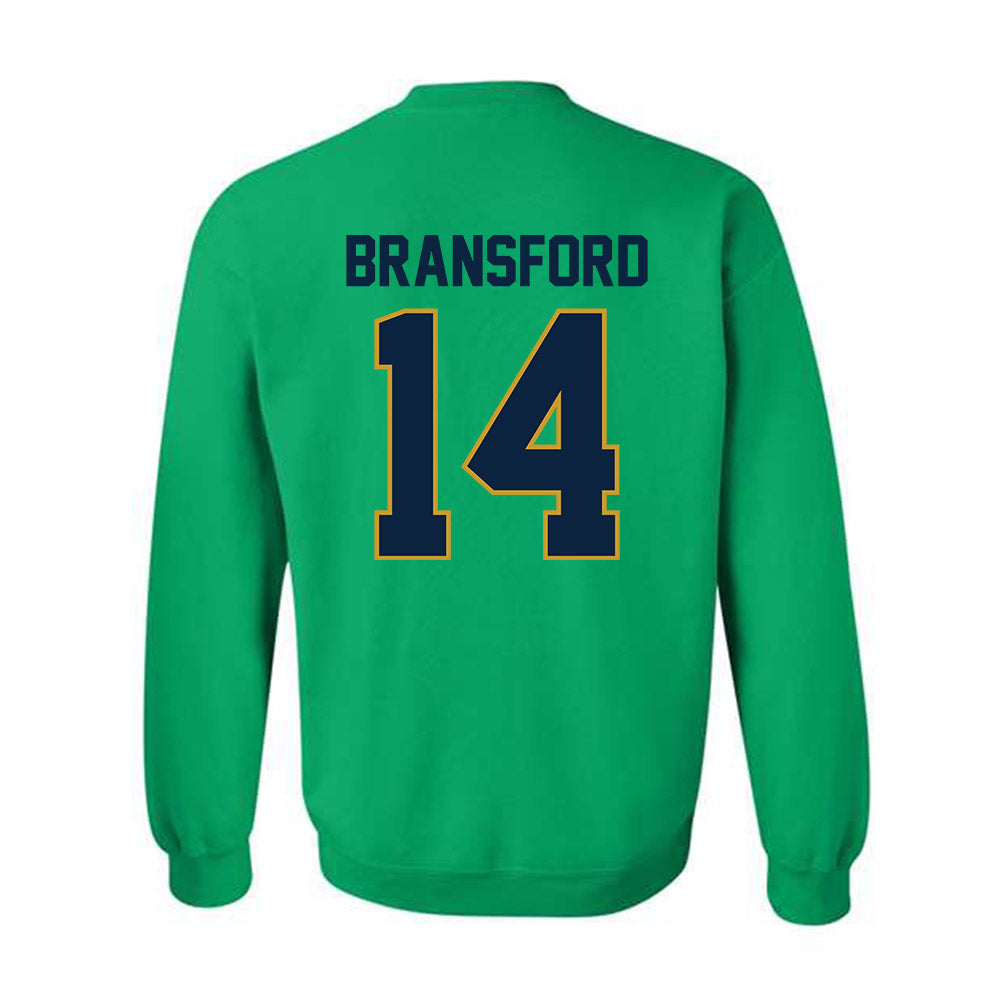 Notre Dame - NCAA Women's Basketball : Kk Bransford - Classic Shersey Crewneck Sweatshirt-1