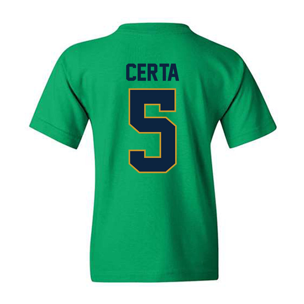 Notre Dame - NCAA Men's Basketball : Cole Certa - Classic Shersey Youth T-Shirt-1