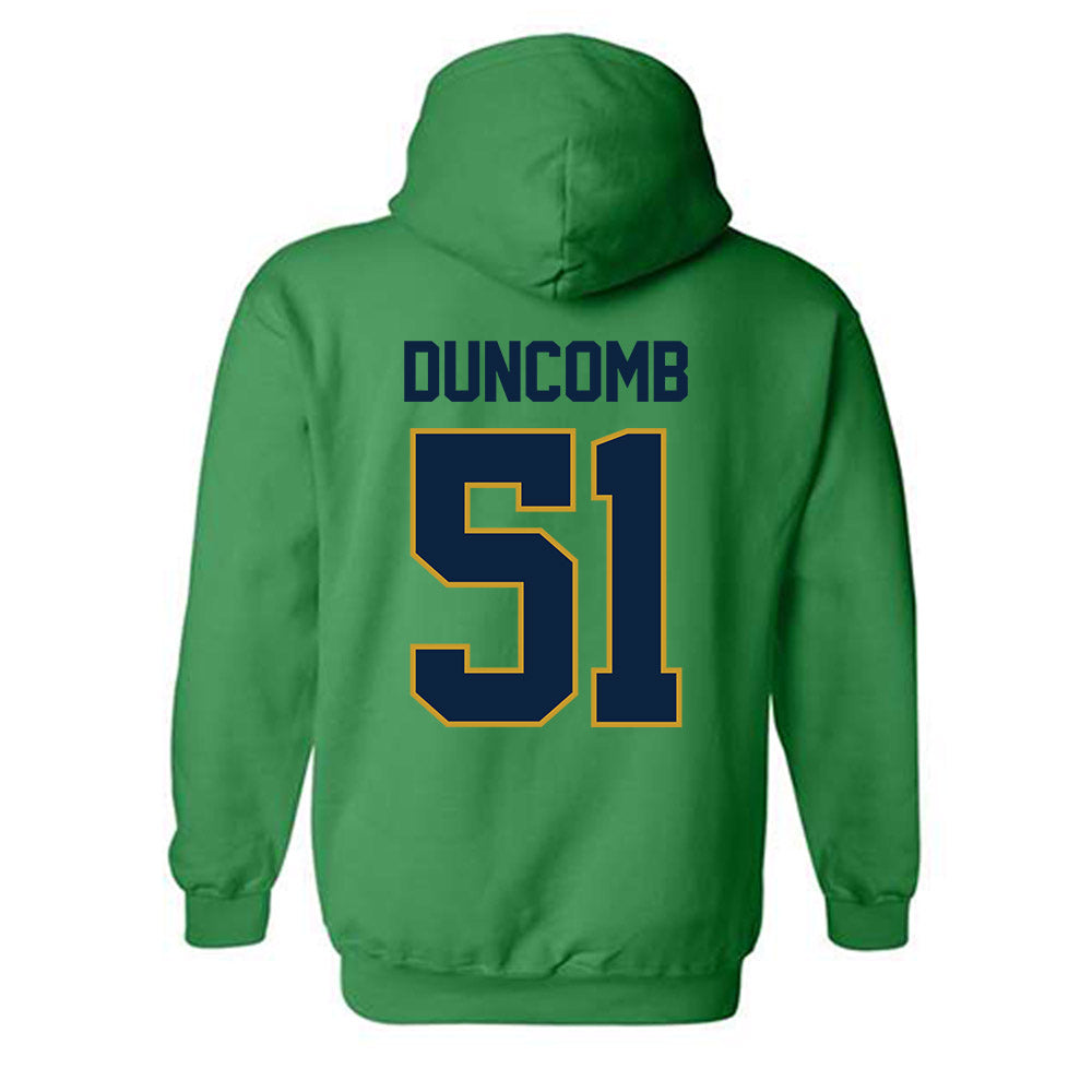 Notre Dame - NCAA Men's Basketball : Logan Duncomb - Classic Shersey Hooded Sweatshirt-1