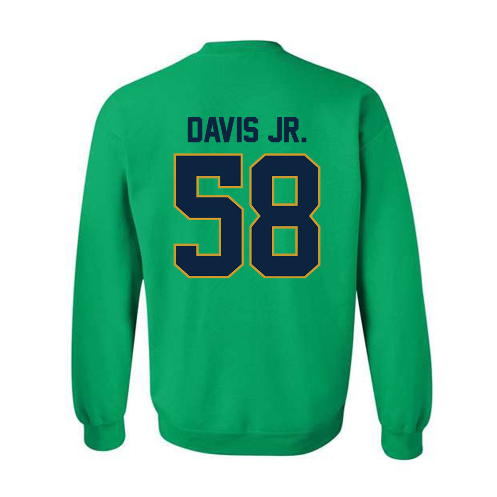 Notre Dame - NCAA Football : Thomas Davis Jr. - Classic Shersey Crewneck Sweatshirt-1