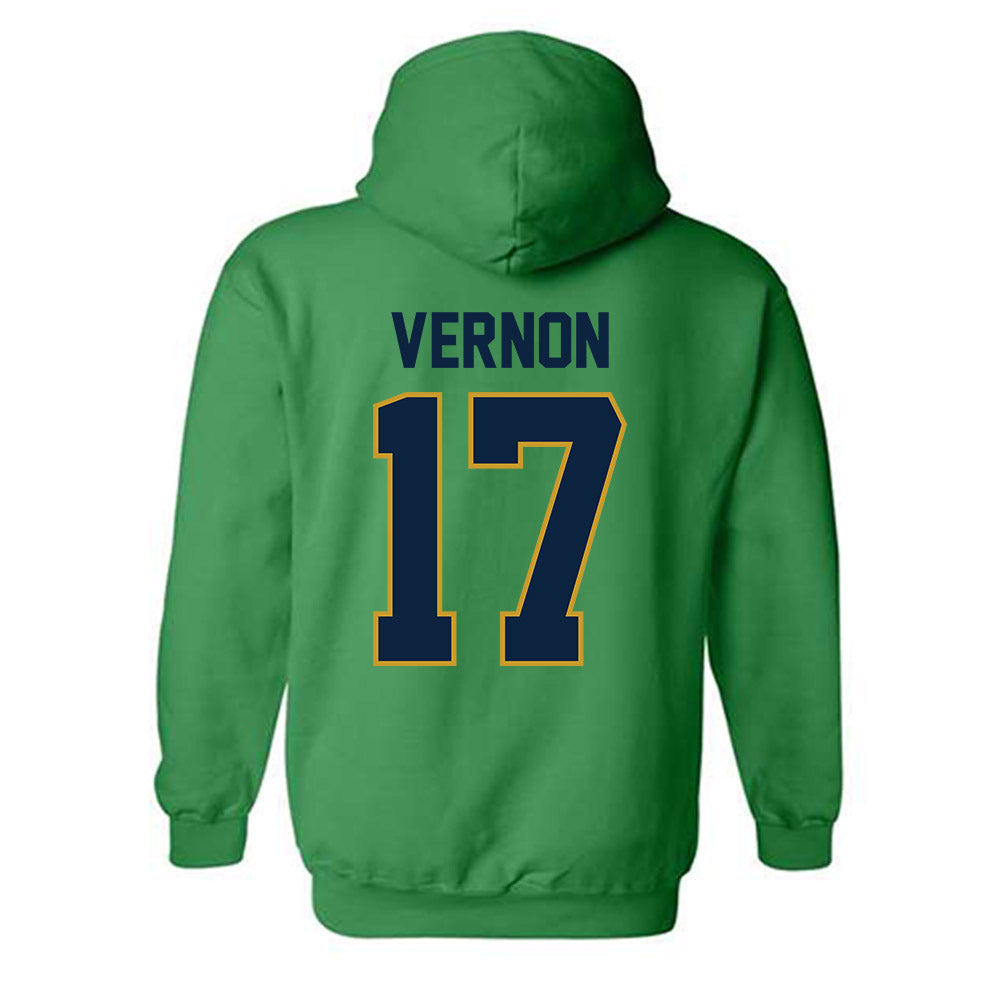 Notre Dame - NCAA Football : Brenan Vernon - Classic Shersey Hooded Sweatshirt-1
