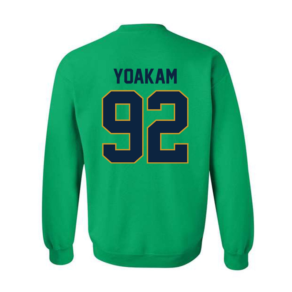 Notre Dame - NCAA Football : Zachary Yoakam - Classic Shersey Crewneck Sweatshirt-1