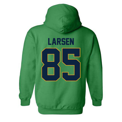 Notre Dame - NCAA Football : Jack Larsen - Classic Shersey Hooded Sweatshirt-1