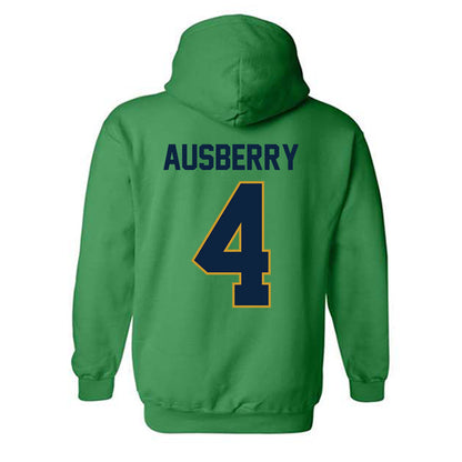Notre Dame - NCAA Football : Jaiden Ausberry - Classic Shersey Hooded Sweatshirt-1