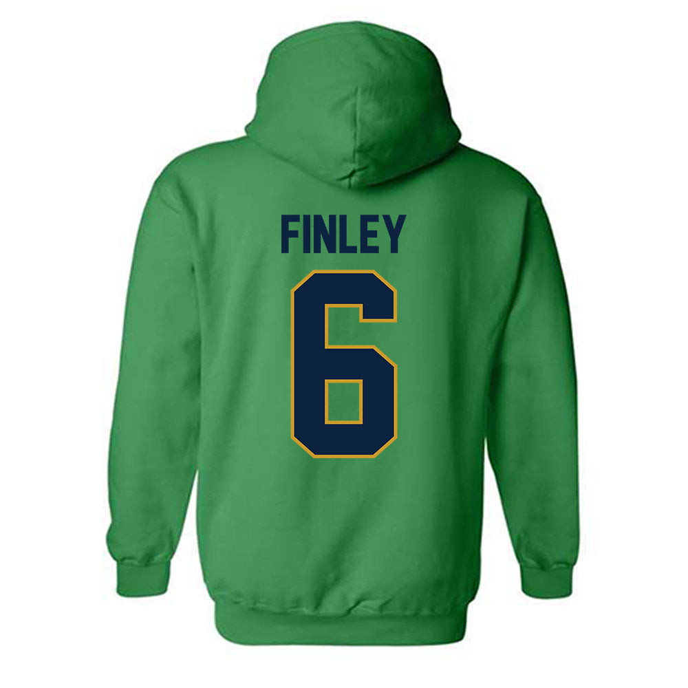 Notre Dame - NCAA Men's Lacrosse : Fisher Finley - Classic Shersey Hooded Sweatshirt-1