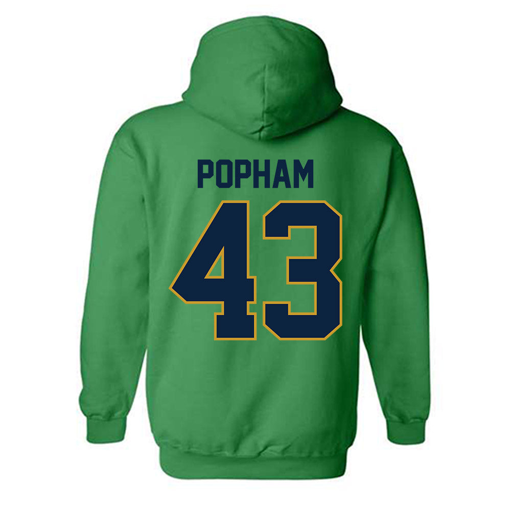 Notre Dame - NCAA Men's Lacrosse : Bo Popham - Classic Shersey Hooded Sweatshirt-1