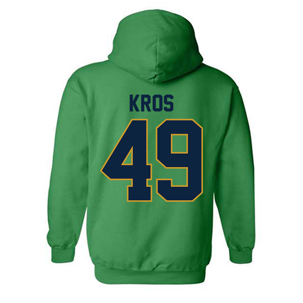 Notre Dame - NCAA Football : Andrew Kros - Classic Shersey Hooded Sweatshirt-1