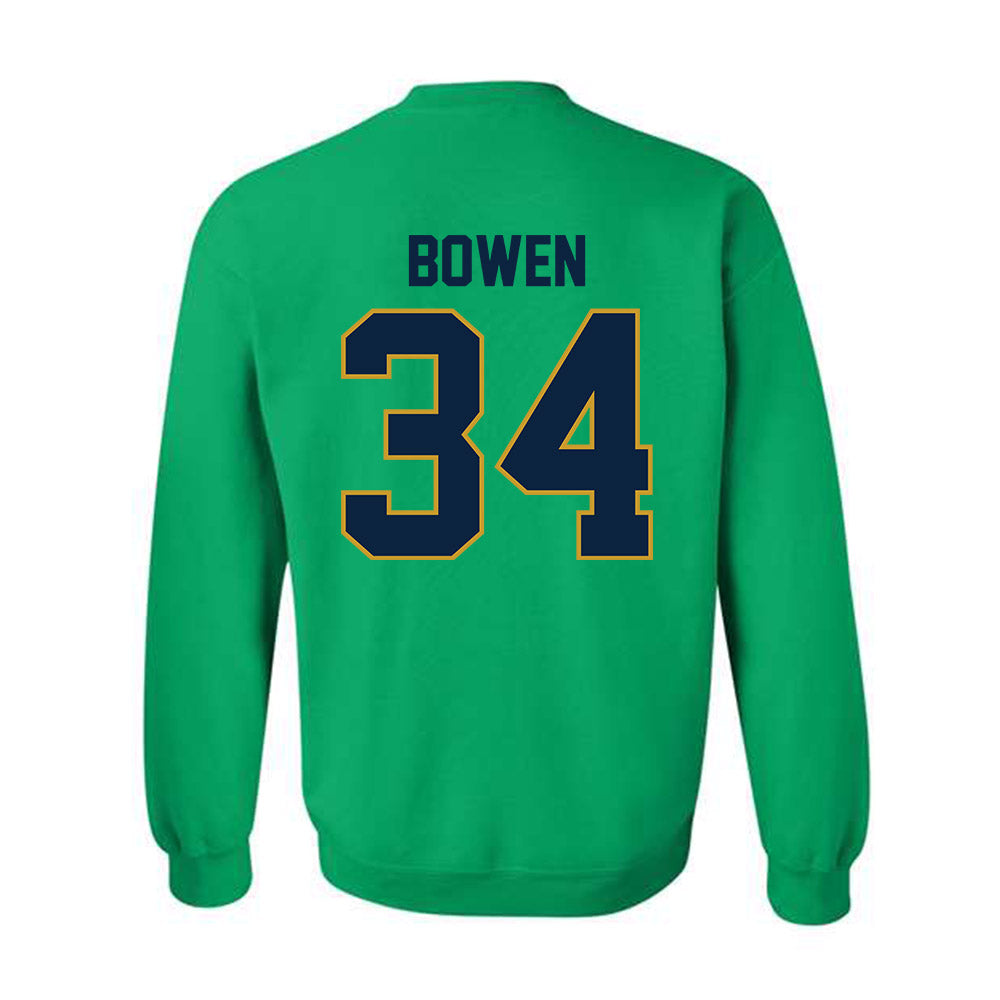 Notre Dame - NCAA Football : Drayk Bowen - Classic Shersey Crewneck Sweatshirt-1