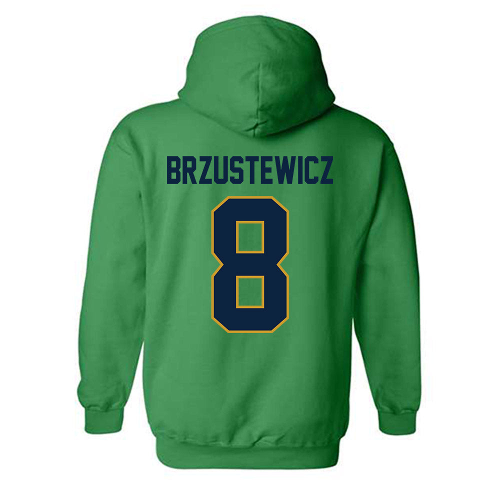 Notre Dame - NCAA Baseball : Hudson Brzustewicz - Classic Shersey Hooded Sweatshirt-1
