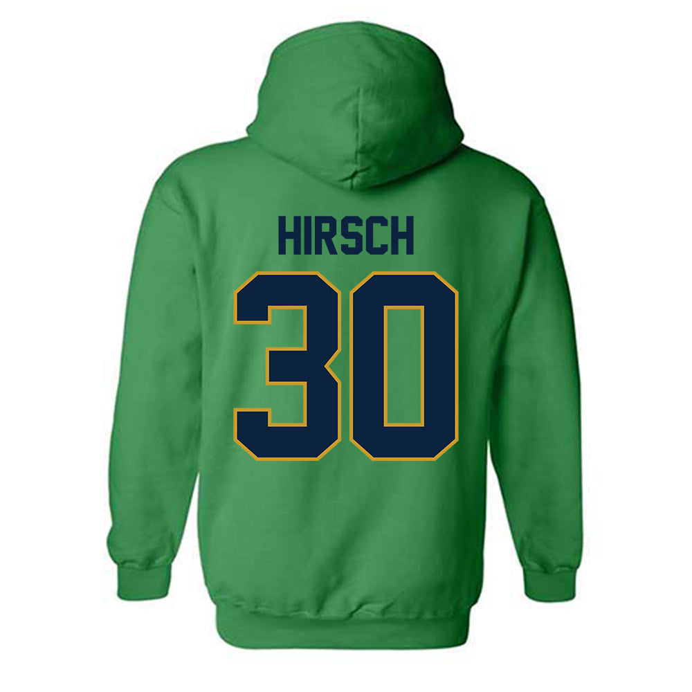 Notre Dame - NCAA Baseball : Xavier Hirsch - Classic Shersey Hooded Sweatshirt-1