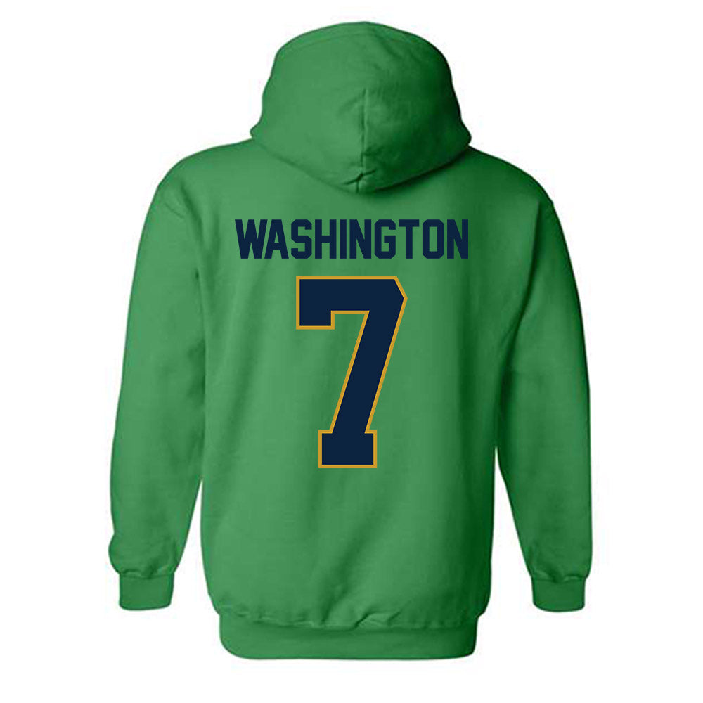 Notre Dame - NCAA Football : Tyrus Washington - Classic Shersey Hooded Sweatshirt-1