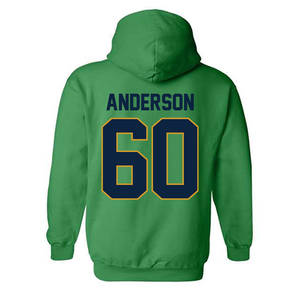 Notre Dame - NCAA Football : Max Anderson - Classic Shersey Hooded Sweatshirt-1