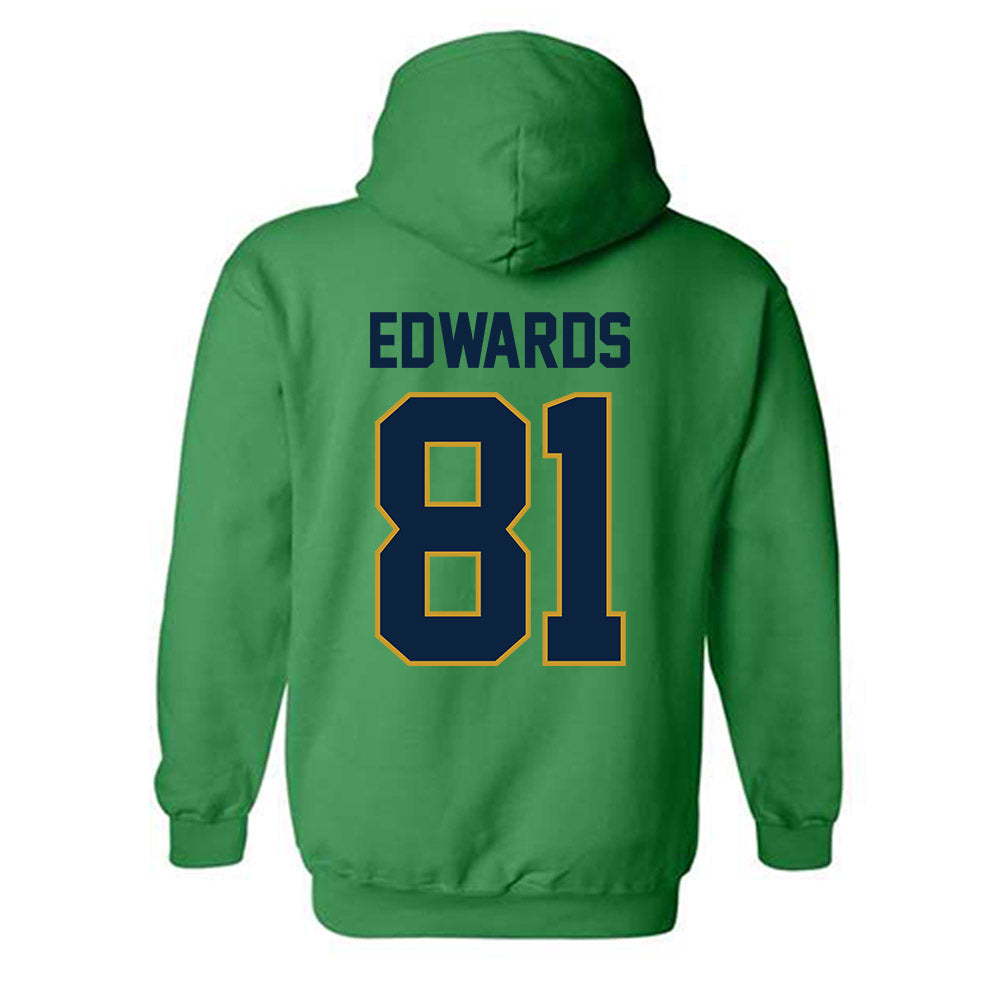 Notre Dame - NCAA Men's Ice Hockey : Beckham Edwards - Classic Shersey Hooded Sweatshirt-1