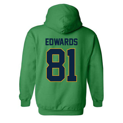 Notre Dame - NCAA Men's Ice Hockey : Beckham Edwards - Classic Shersey Hooded Sweatshirt-1