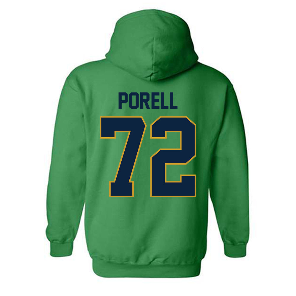 Notre Dame - NCAA Men's Lacrosse : Thomas Porell - Classic Shersey Hooded Sweatshirt-1
