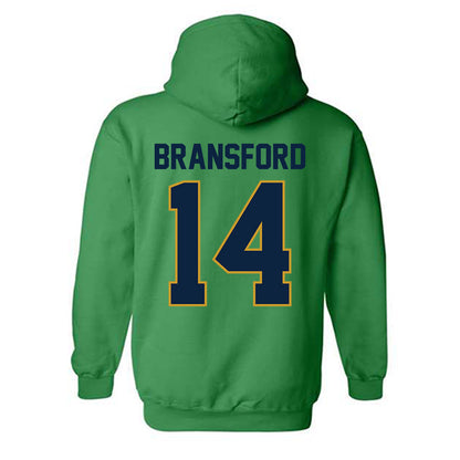 Notre Dame - NCAA Women's Basketball : Kk Bransford - Classic Shersey Hooded Sweatshirt-1