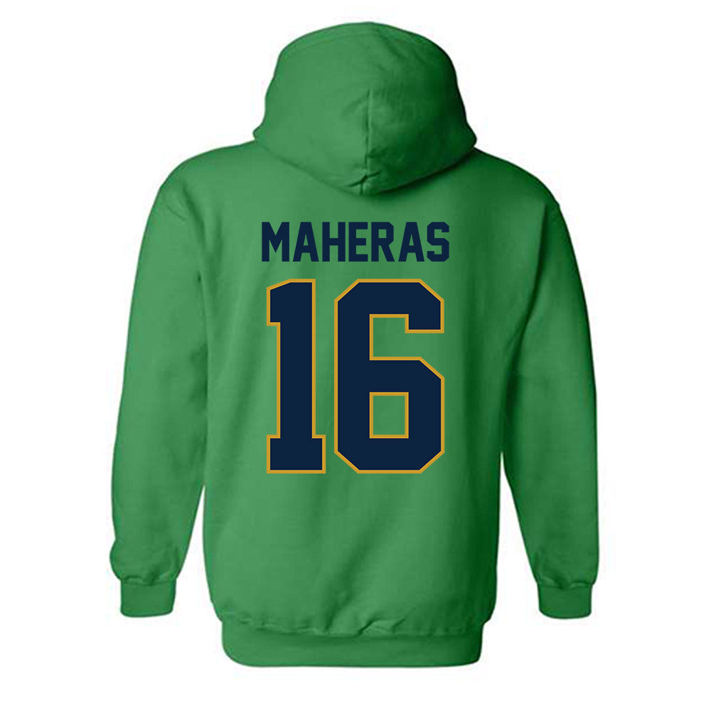 Notre Dame - NCAA Men's Lacrosse : Will Maheras - Classic Shersey Hooded Sweatshirt-1