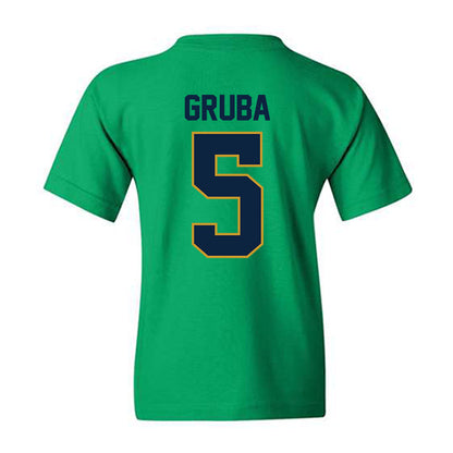 Notre Dame - NCAA Men's Ice Hockey : Leo Gruba - Classic Shersey Youth T-Shirt-1
