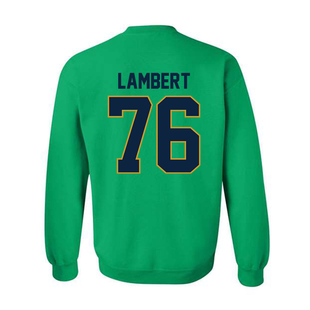 Notre Dame - NCAA Football : Guerby Lambert - Classic Shersey Crewneck Sweatshirt-1