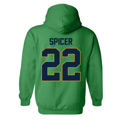 Notre Dame - NCAA Men's Soccer : Nolan Spicer - Classic Shersey Hooded Sweatshirt-1