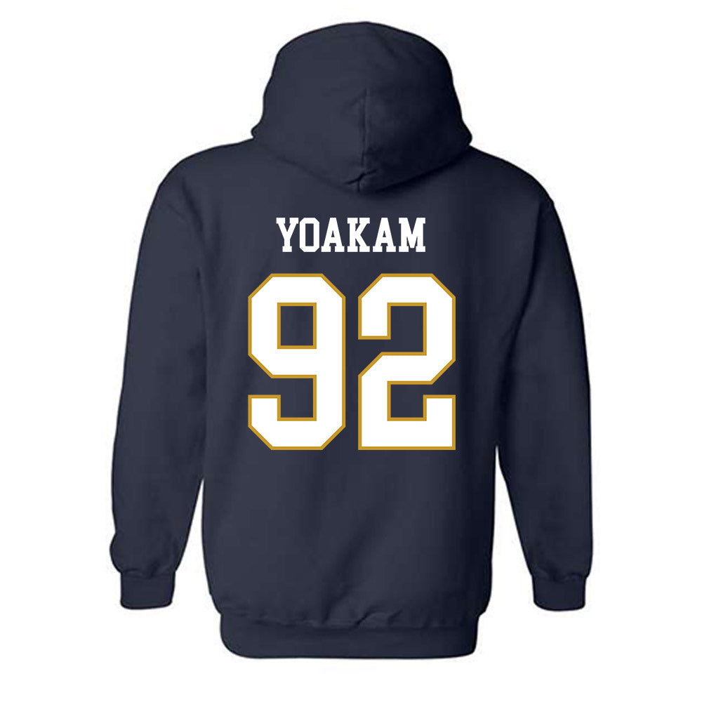 Notre Dame - NCAA Football : Zachary Yoakam - Classic Fashion Shersey Hooded Sweatshirt-1